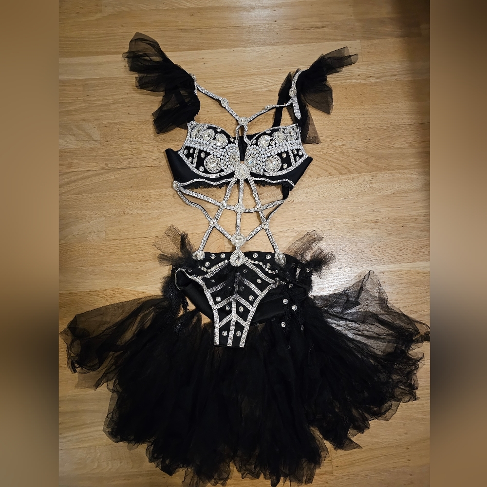 Handmade Diamond Rave Bra, EDC Rave Outfit